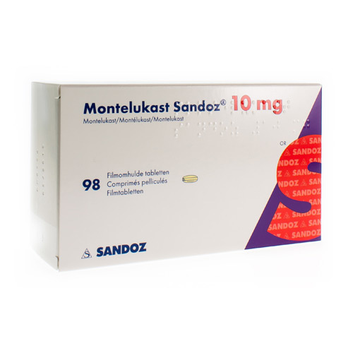 MONTELUKAST SANDOZ 10 MG FILMOMH TABL 98 X 10 MG Apotheek Ginderbuiten