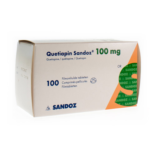 QUETIAPIN SANDOZ FILMOMH TABL 100 X 100 MG Apotheek Bakelants