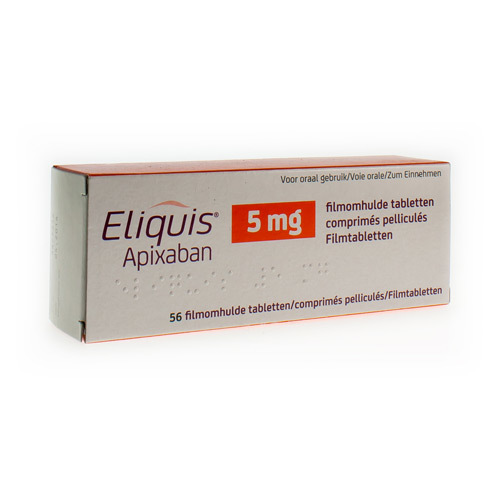 ELIQUIS 5 0 MG FILMOMH TABL 56 X 5 MG Apotheek Puttemans