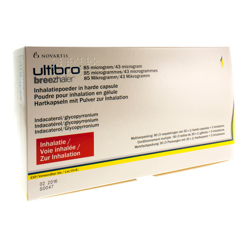 ULTIBRO BREEZHALER 85MCG 43MCG INHAL PDR CAPS 90 Apotheek Tambeur