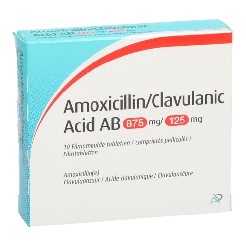 AMOXICILLIN CLAVULANIC ACID AB 875MG/125MG COMP 10 | Apotheek Claeys