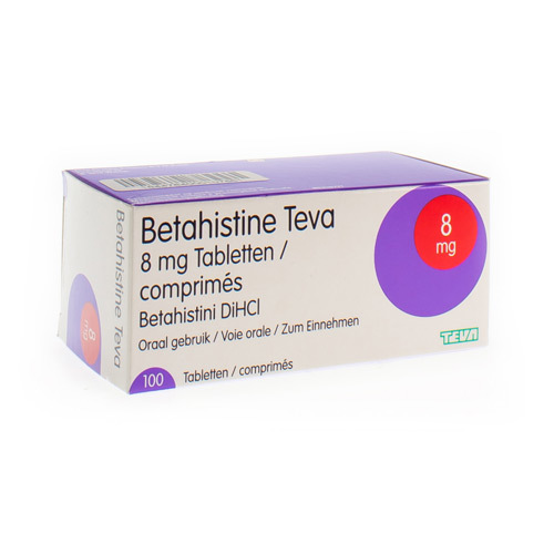 BETAHISTINE TEVA 8 MG COMP 100 X 8 MG | Apotheek Kestens