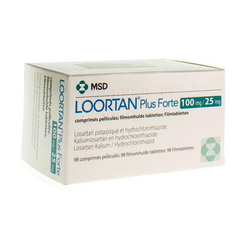 LOORTAN PLUS FORTE 100MG/25MG TABL 98 | Apotheek Kestens