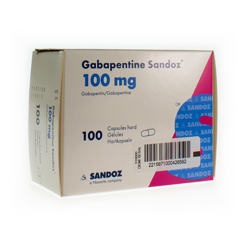 GABAPENTINE 100 MG SANDOZ CAPS 100 X 100 MG Apotheek Claeys