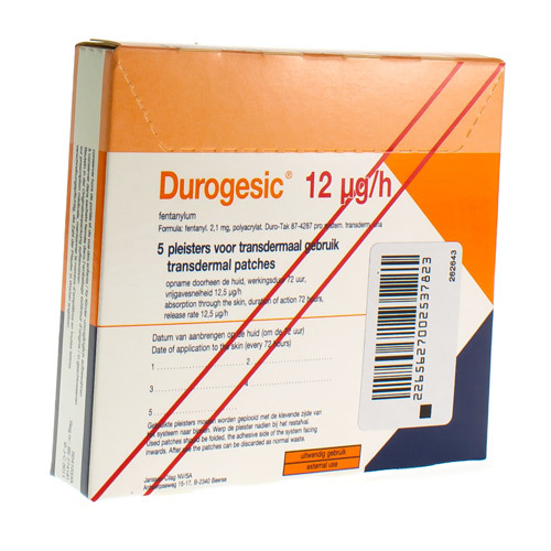 Durogesic Pl Emp 10x 25mcg/heure/uur