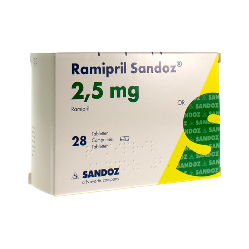 Ramipril sandoz 2 5 mg tabl 28 x 2 5 mg apotheek van den broeck