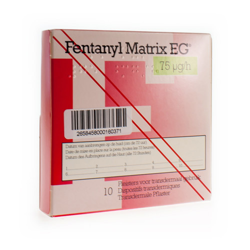 FENTANYL MATRIX EG 75 0UG PLEIST TRANSDERM 10 Apotheek Puttemans   2658458 