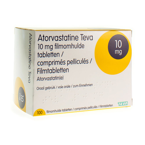 Atorvastatine Teva 10 Mg Filmomh Tabl 100 X 10 Mg Apotheek Karolien Vertommen 1528