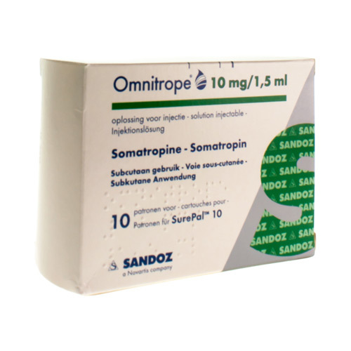 Omnitrope Sandoz 10mg 1,5ml Opl Inj Patroon Glas10 