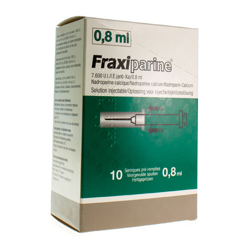 Fraxiparine Ser 10 X 08 Ml 7600 Ui Axa Apotheek Bakelants