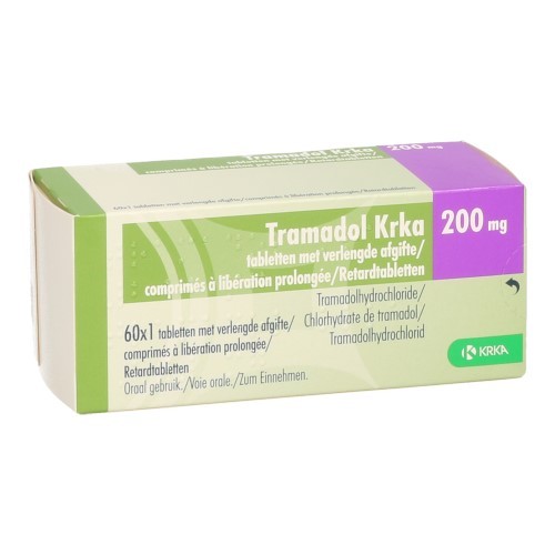 TRAMADOL KRKA 200MG VERL.AFGIFTE COMP 60 X 200MG | Apotheek Kestens